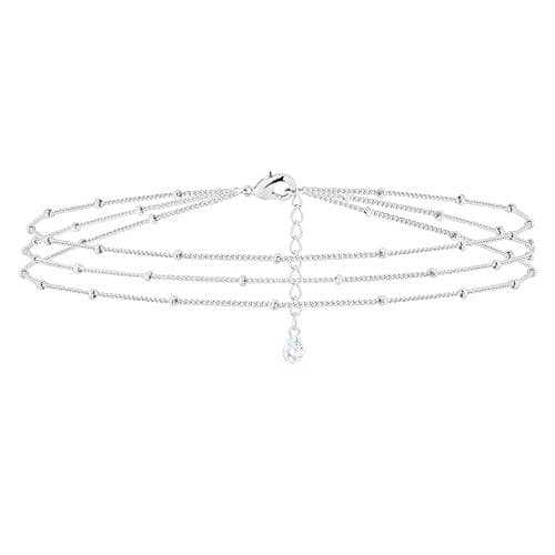 MEVECCO 14K Gold Plated Dainty Chain Bracelet for Women