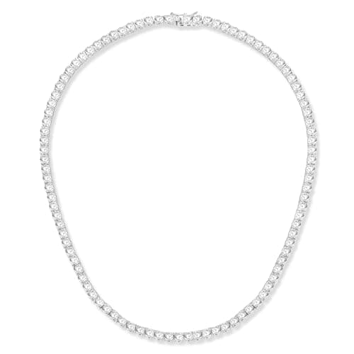 Gemsme 18K Gold Plated 4.0mm CZ Tennis Necklace, 16-24 Inches