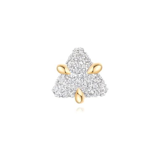 MYEARS Gold Plated Cubic Zirconia Stud Earrings