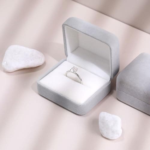 Ladylike Solitaire Moissanite Engagement Ring 1/1.5/2/3CT D Color VVS1 Wedding Ring for Her