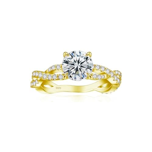 SilverNana Sterling Silver Moissanite Promise Ring for Her D Color VVS1