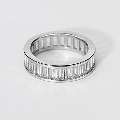 Michooyel Emerald Cut Eternity Ring for Women