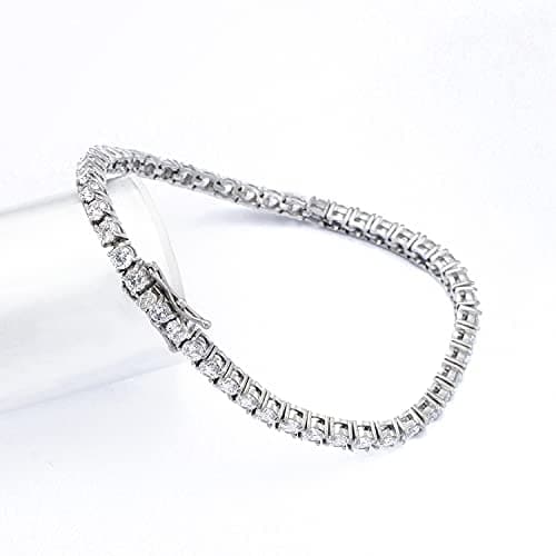 Hip Hop 1 Row Iced Out Tennis Chain Stainless Steel with 5A+ Cubic Zirconia Diamond Tennis Necklace or Bracelet