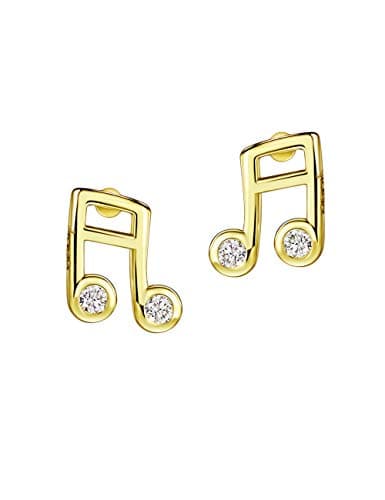 Michooyel 14K Gold Plated Cubic Zirconia Stud Earrings for Women