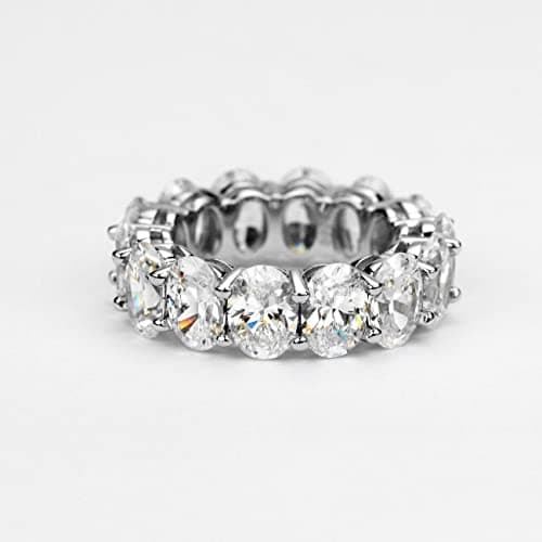 Michooyel S925 Oval Cut Eternity Rings for Women