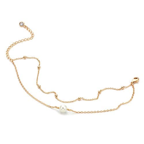 MEVECCO 14K Gold Plated Dainty Chain Bracelet for Women