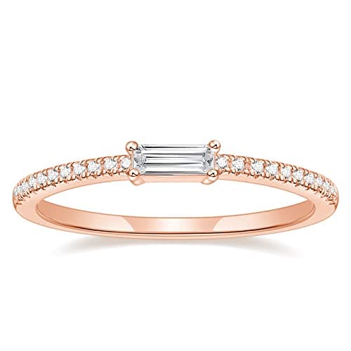 TIGRADE 1.5mm Cubic Zirconia Pave Anniversary Ring for Women