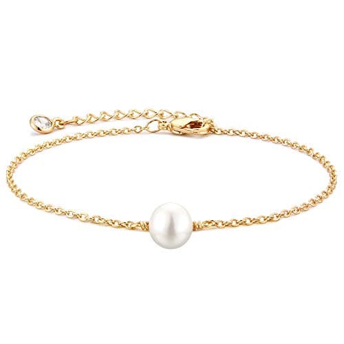MEVECCO 14K Gold Plated Dainty Chain Bracelet for Women