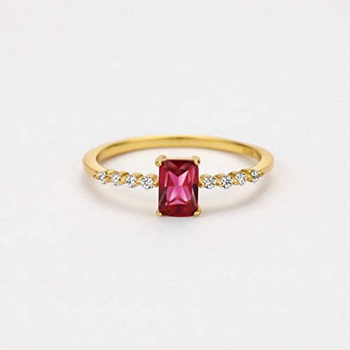 Michooyel S925 Dainty Birthstone Rings for Women