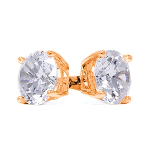 Brilliant Lab Creations 1-4CT Moissanite Stud Earrings, 14k Gold for Women