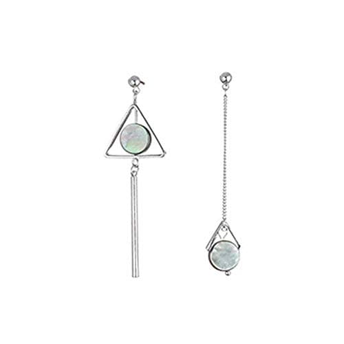 Geometric Triangle Long Bar Stick Chain Tassel Earrings for Women