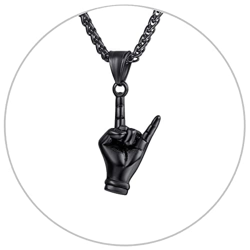 Stainless Steel 18K Gold Plated Rock Music Necklace Adjustable Chain Men Women Teens