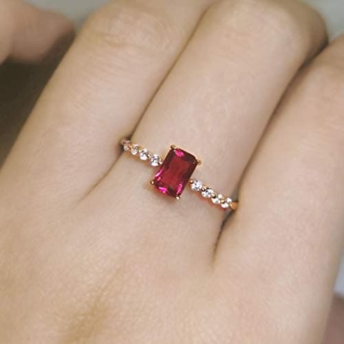 Michooyel S925 Dainty Birthstone Rings for Women