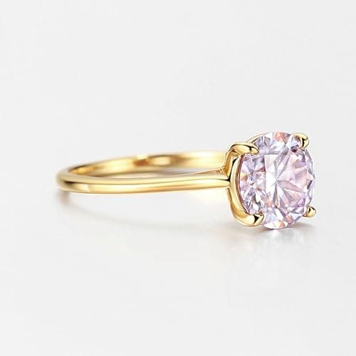 Michooyel 18K Gold Plated Moissanite Engagement Ring for Women