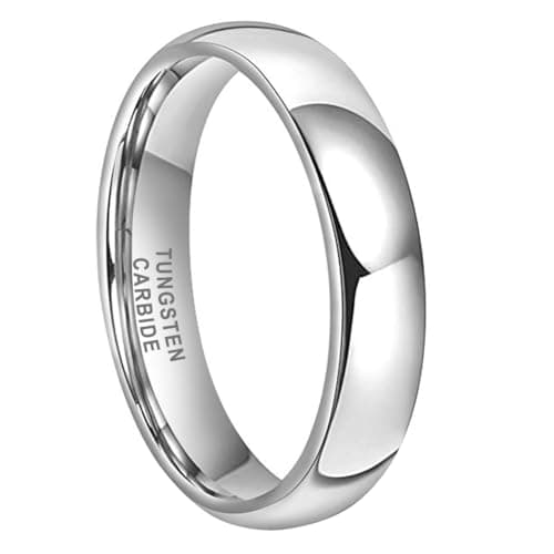 TUTISS 3mm-10mm Silver/Gold Tungsten Rings for Men & Women