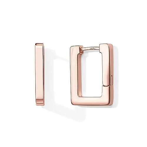 PavoI 14K Gold Plated 925 Sterling Silver Square Hoop Earrings