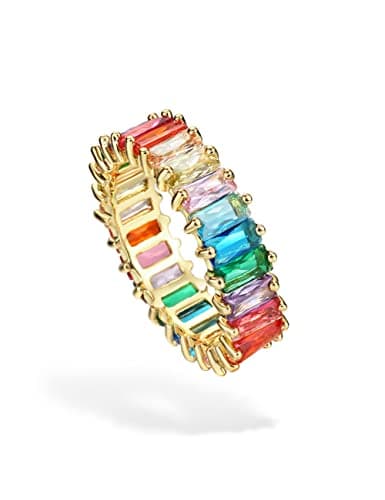 Eternity Rainbow Ring Band for Women