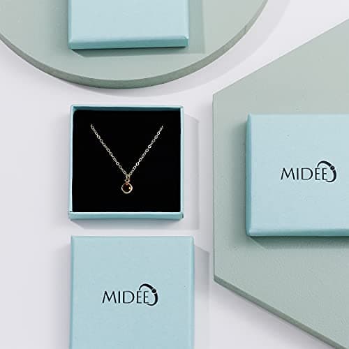 MIDEEO CZ Diamond Layered Pendant Necklace for Women