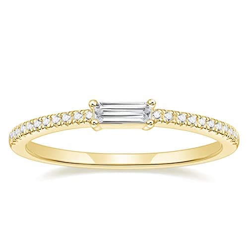 TIGRADE 1.5mm Cubic Zirconia Pave Anniversary Ring for Women
