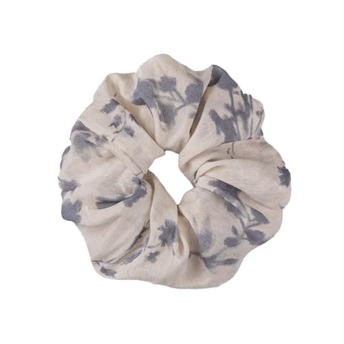 Chinoiserie Ink Style Oversized Hair Scrunchies Set