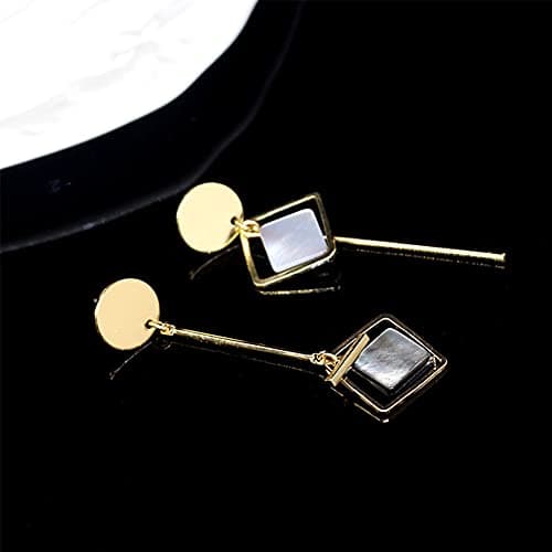 Geometric Triangle Long Bar Stick Chain Tassel Earrings for Women