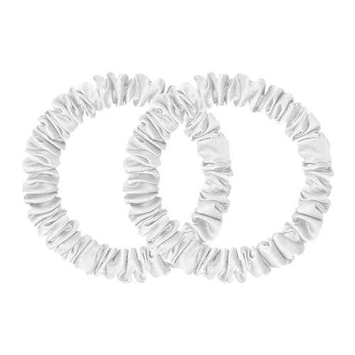 Mulberry Silk No-Damage Scrunchies for Curly Hair, 3 Pack