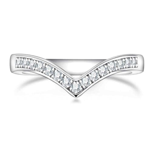 AimiIee D Color VVS1 Moissanite Eternity Ring 925 Silver Anniversary Band