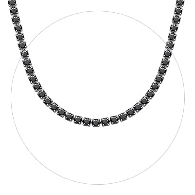 ChainsHouse Classic 3mm Cubic Zirconia Tennis Necklace - Stainless Steel & 18K Gold Plated for Men & Women
