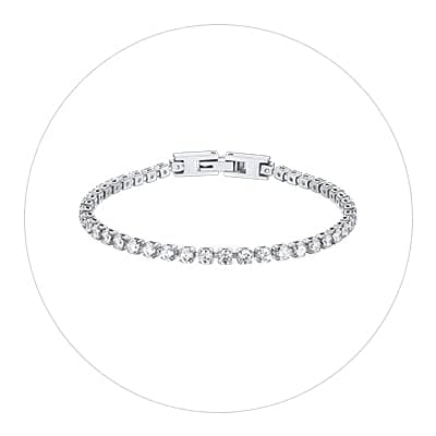 ChainsHouse Classic 3mm Cubic Zirconia Tennis Necklace - Stainless Steel & 18K Gold Plated for Men & Women
