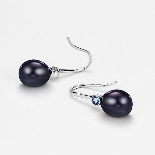 Michooyel Sterling Silver Freshwater Pearls Dangle Earrings for Women