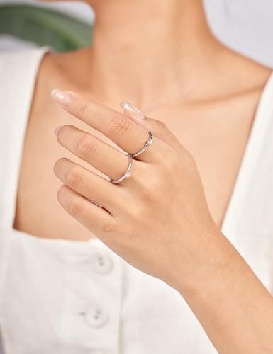 Refined Title: IMOLOVE Moissanite Solitaire Engagement Rings for Women