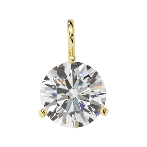 Adora Fine Jewelry 14K Gold Lab Grown Moissanite Solitaire Pendant | USA Made
