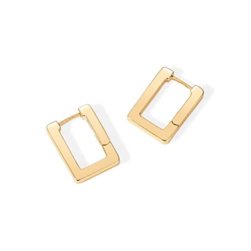 PavoI 14K Gold Plated 925 Sterling Silver Square Hoop Earrings