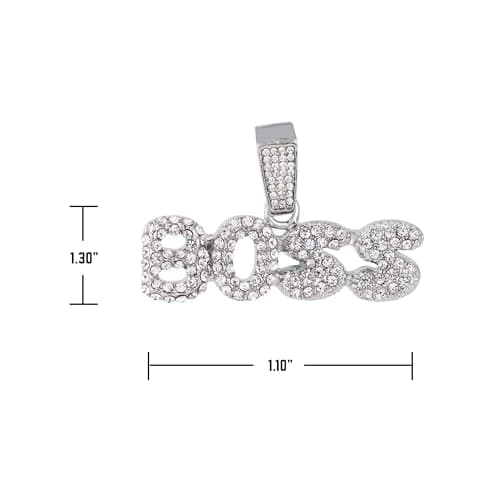 Men's Techno Pave Iced-Out CZ Tennis Chain Pendant