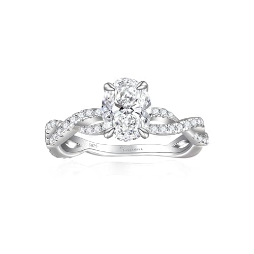 SilverNana Sterling Silver Moissanite Promise Ring for Her D Color VVS1