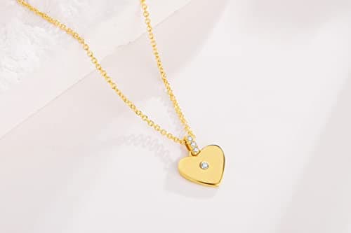 Caratmerry Lab Grown Diamond 14k Solid Gold Solitaire Necklace