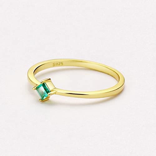 Michooyel 18K Gold Emerald Rings for Women