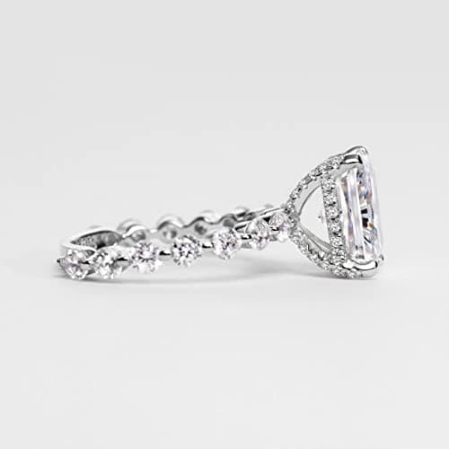 Michooyel S925 4ct Radiant Cut Cubic Zirconia Engagement Rings For Women