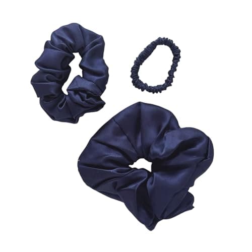 6 Color Purple Pure Mulberry Silk Scrunchies for Women Girls