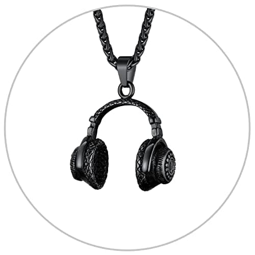Stainless Steel 18K Gold Plated Rock Music Necklace Adjustable Chain Men Women Teens