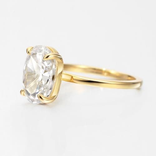 Michooyel 4.0ct Oval Cut Women's Engagement Ring