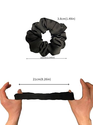 5 Pack Satin Silk Scrunchies for Curly and All Hair Types