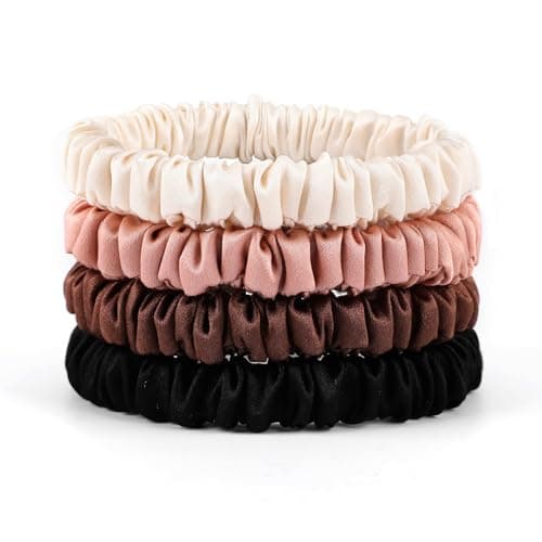 22 Momme Pure Silk Mulberry Scrunchies for Women, MultiColor