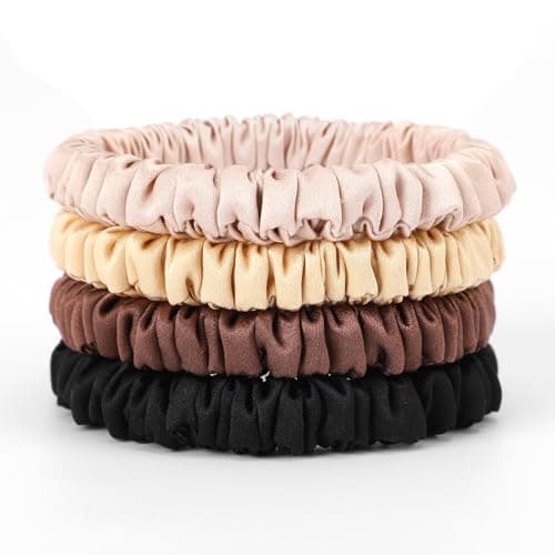 22 Momme Pure Silk Mulberry Scrunchies for Women, MultiColor