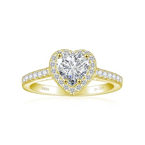SilverNana Sterling Silver Moissanite Promise Ring for Her D Color VVS1