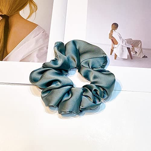 6-Piece Satin Silk Scrunchies for Big Hair | No Harm to Hair Ponytail Holders