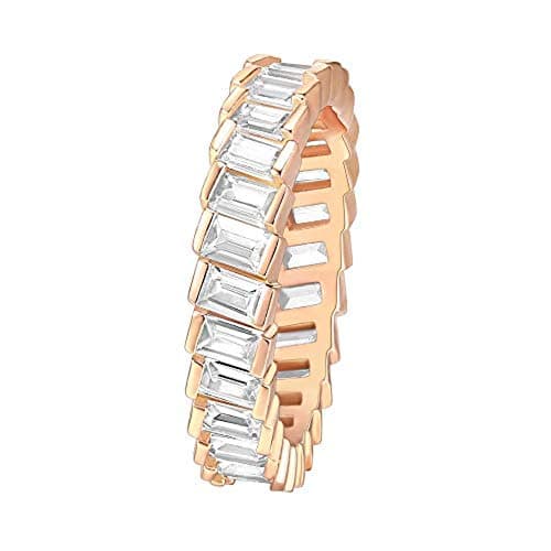 Pavoi 14K Gold Plated Cubic Zirconia Eternity Bands for Women