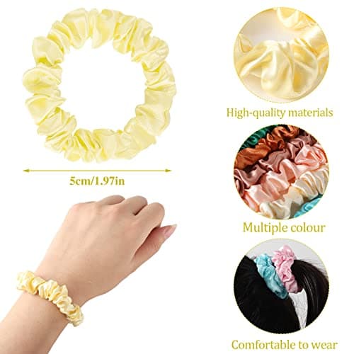Satin Scrunchies, Silk Hair Ties for Women and Girls