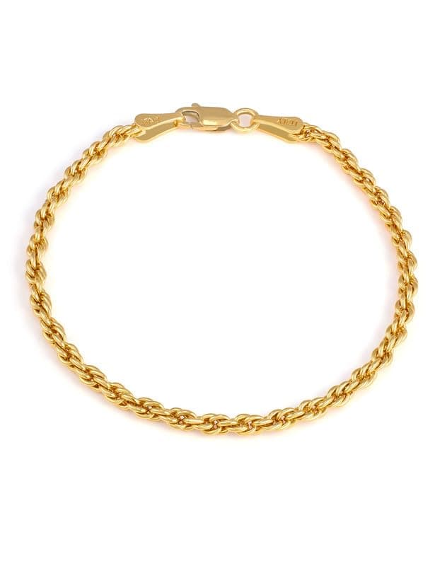 Waitsoul Diamond-Cut Silver/Gold Box/Rope Bracelet for Women/Men