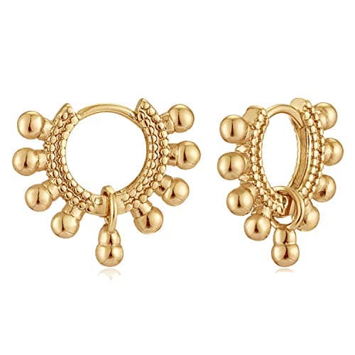 MYEARS 14K Gold Plated Simple Hoop Earrings Hypoallergenic